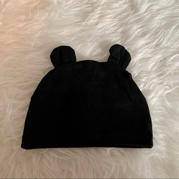 Baby Hat with Bear Ears - Black